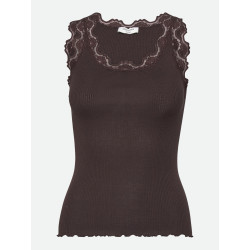 Rosemunde Silk Top W/Lace 5205-774 Dark Espresso