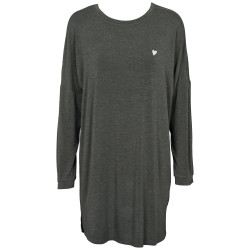 Missya Softness Nightshirt Ls. 14785 Dark Grey Melange