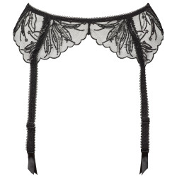 Missya Emily Suspender Belt 14907 Black W/Silver