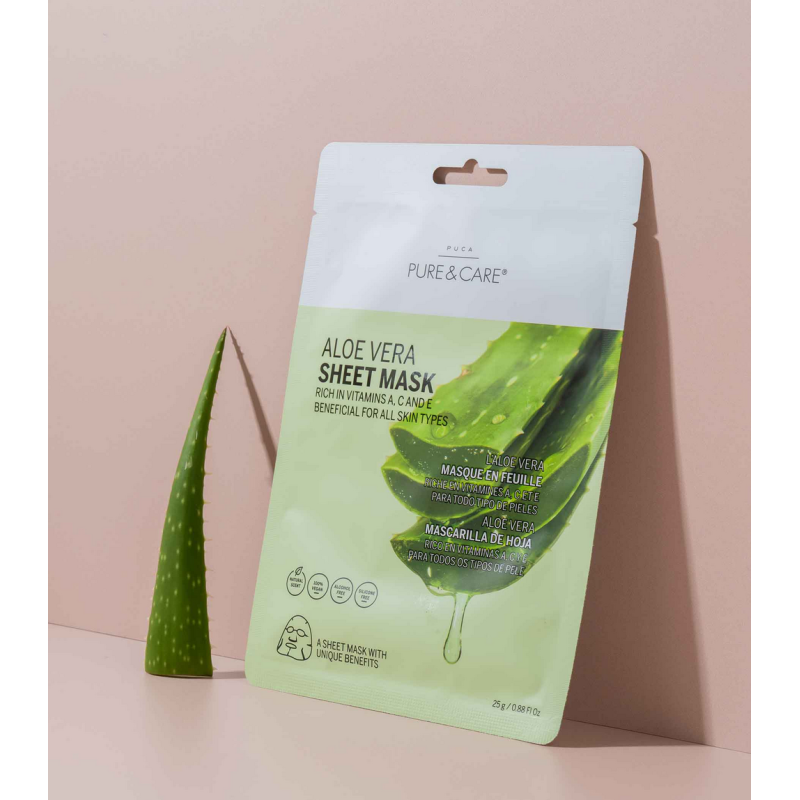 Pure & Care FACE Cotton Sheet Mask - Aloe Vera