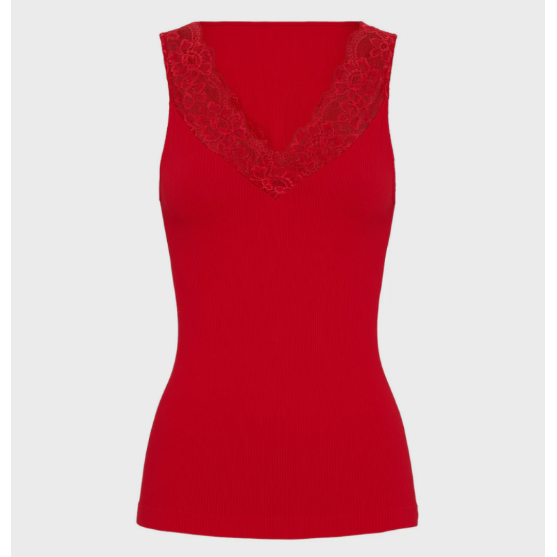 Tim & Simonsen Belen V-Lace Top H5-631 Rød/Rosso