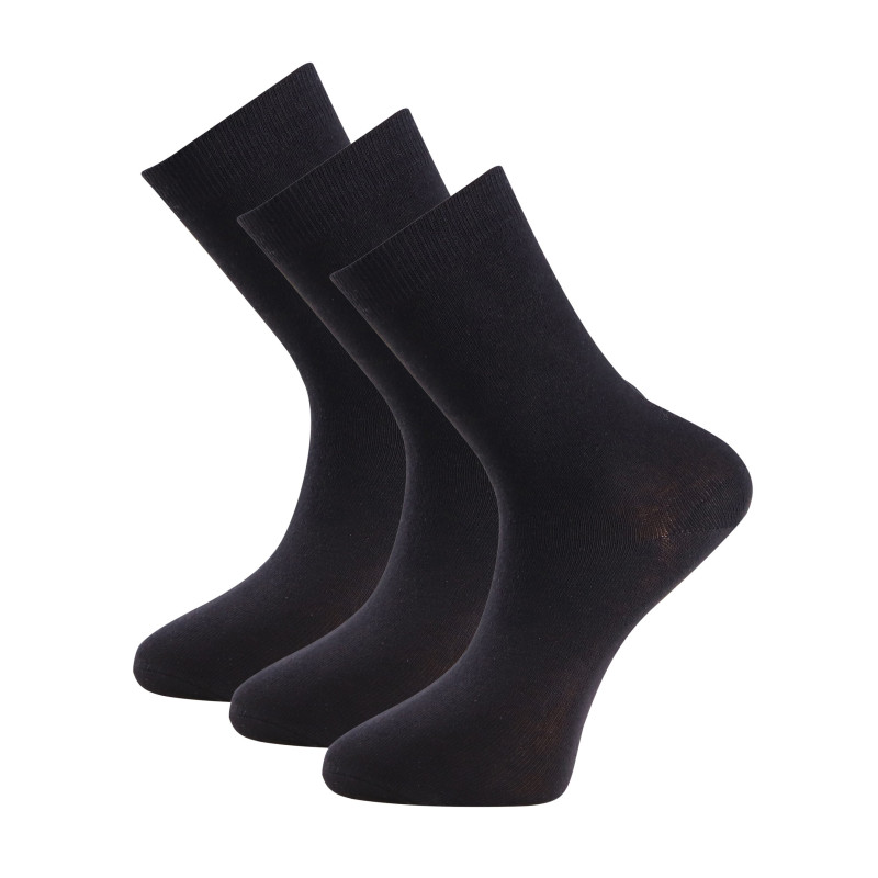 trofe´ 3 Pack Cotton Ankel Sock 01400 Black