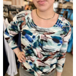 Mongul Pil Blouse Paint Petrol