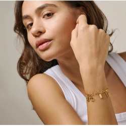 Enamel Bracelet Medium Charm B143G Gold