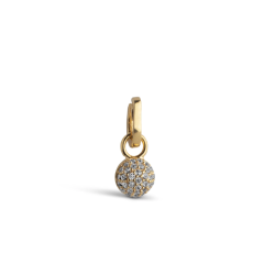 Enamel Charm Disco Ball Gold