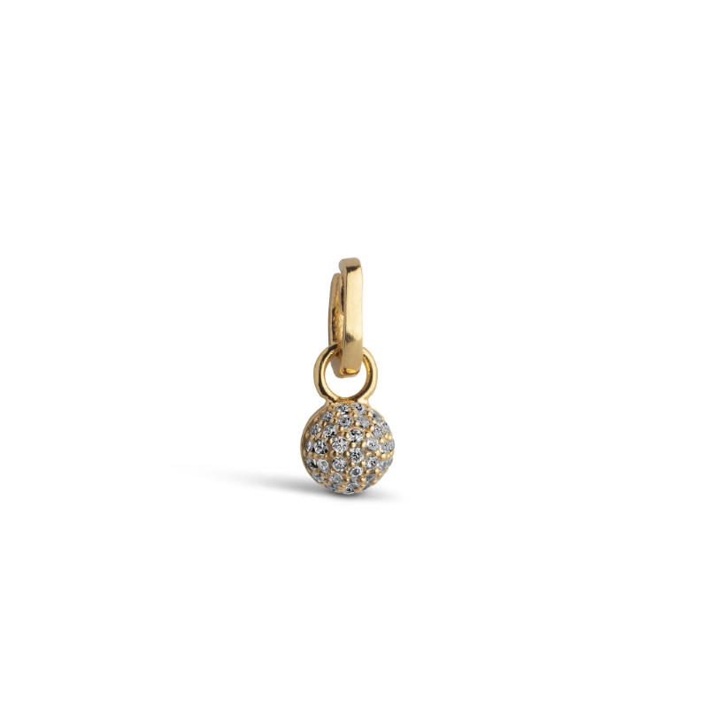 Enamel Charm Disco Ball C019G Gold