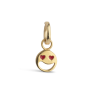 Enamel Charm Funky Smily C013G Gold