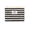 Mads Nørgaard Crochet Mili Stripe Pouch 204721 Black/Vanila Ice