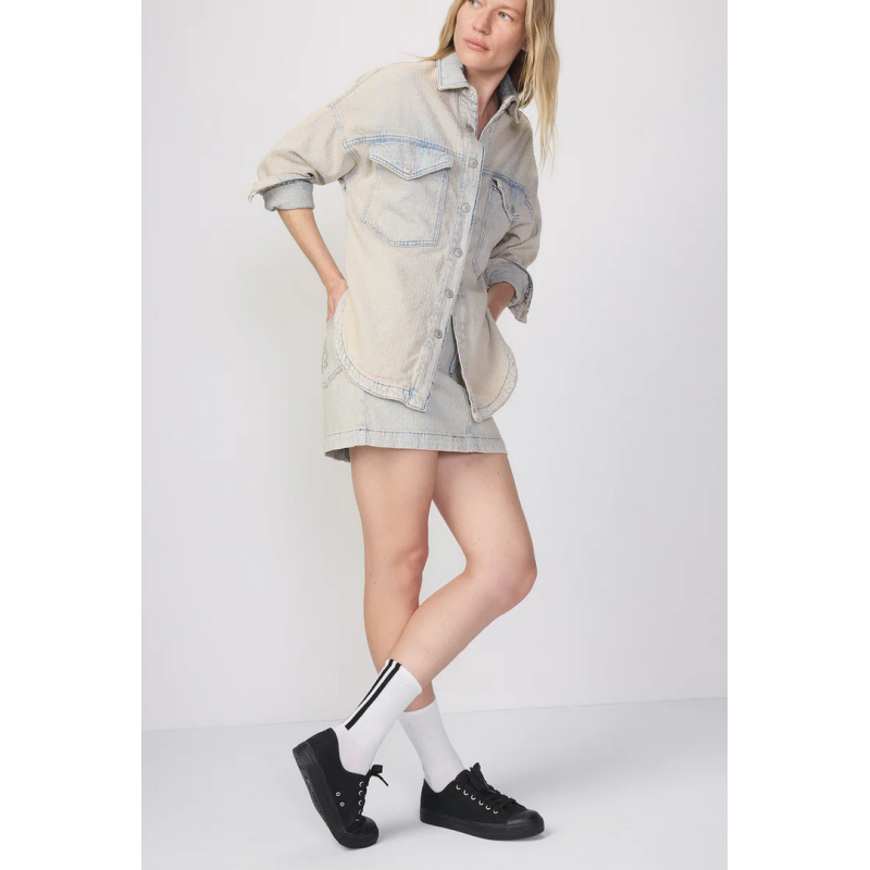 Vogue Adriana Lyocell Sock 96732 1000 White w. Black Stribe