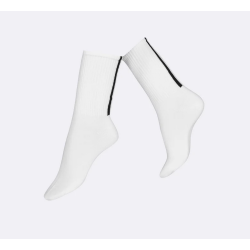 Vogue Adriana Lyocell Sock 96732 1000 White w. Black Stribe