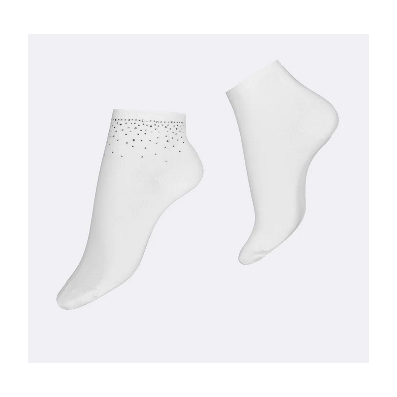 Vogue Cora Sock w. Diamonds 96716 White