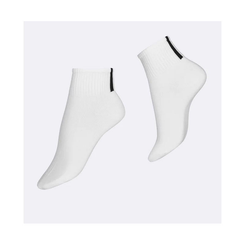 Vogue Cristina Lyocell Sneaker Sock w. Stribe 96733 White