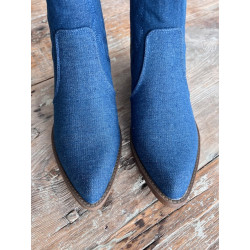 Duffy Cowboy Boots Short 97-20987 Denim