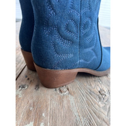 Duffy Cowboy Boots Short 97-20987 Denim