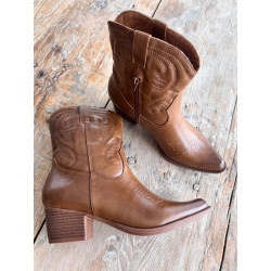 Duffy  Cowboy Boots Short 97-20986 Cognac