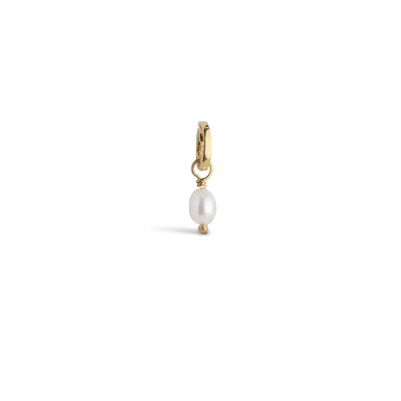 Enamel Charm Finest Pearl C018G Goldplated