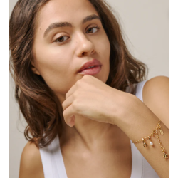 Enamel Charm Finest Pearl C018G Goldplated
