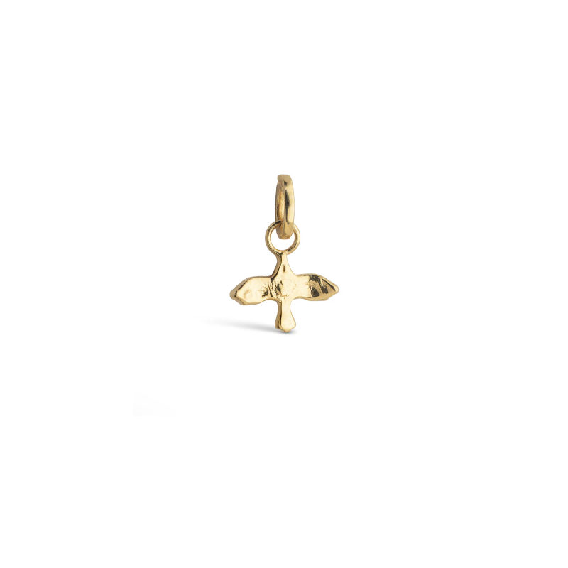 Enamel Charm Devoted Swallow C023G Goldplated