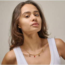 Enamel Charm Devoted Swallow C023G Goldplated