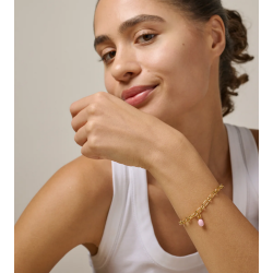 Enamel Charm Eleanor C030G Goldplated Pink