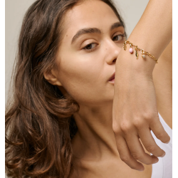 Enamel Charm Eleanor C030G Goldplated Pink
