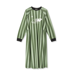 Mads Nørgaard Shiny Sport Debbie Dress 9619 Four Leaf Clover/Oil Green