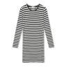 Mads Nørgaard KIDS 5x5 Classic Stripe Dubina Short Dress 205261 Black/Vanilla Ice
