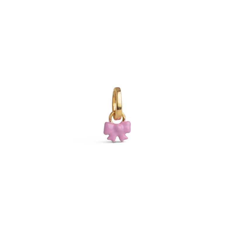 Enamel Charm Baby Bow C036G Pink