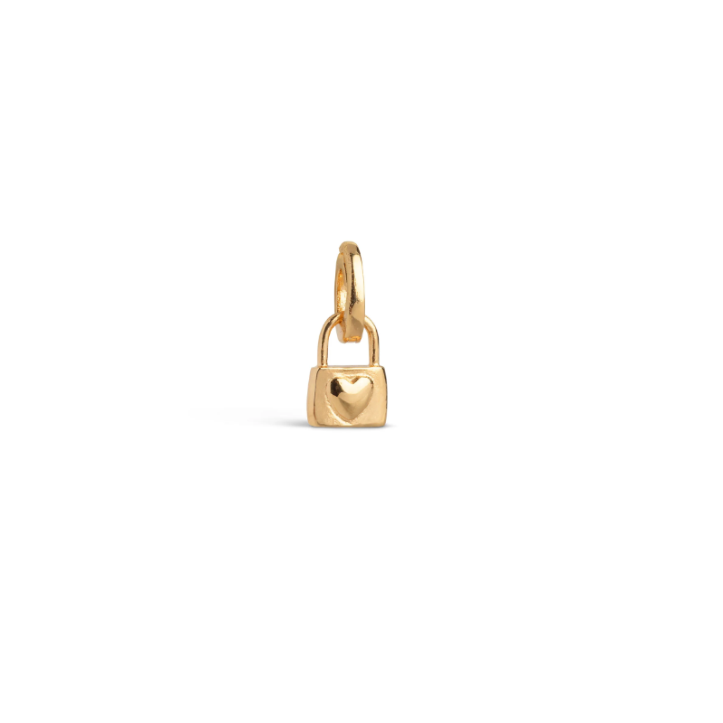 Enamel Charm Locked Love C039G Gold