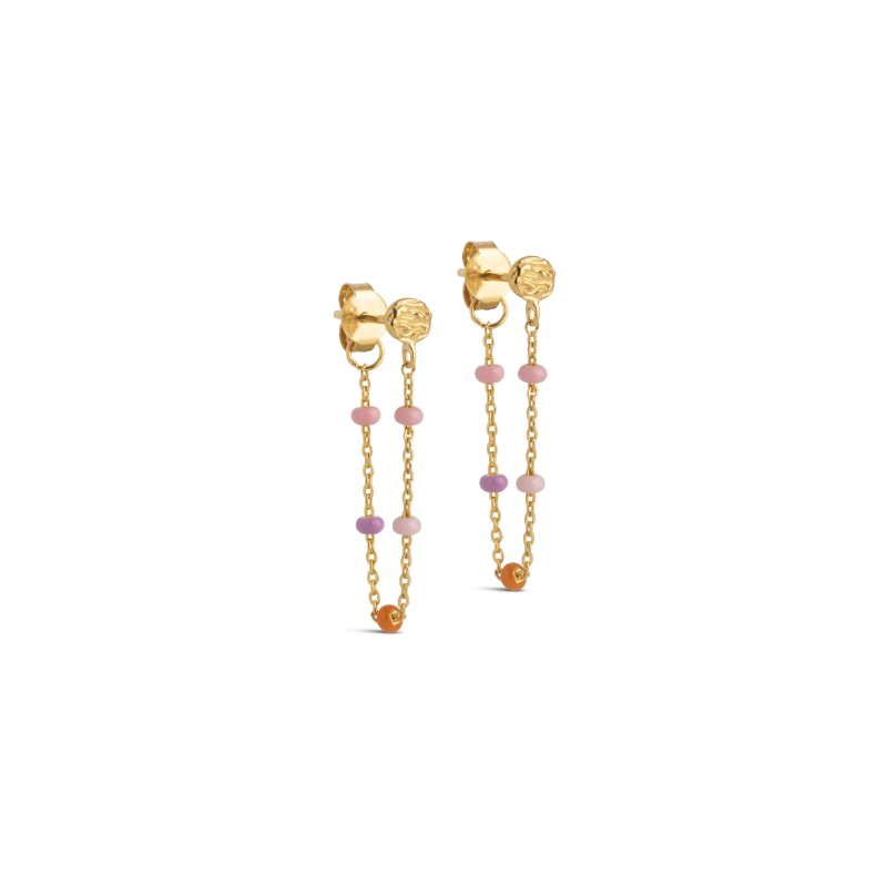 Enamel Lola Earring E140GM Blush