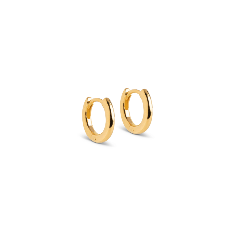 Enamel Hoops Chunky Classic 8mm E248G Gold
