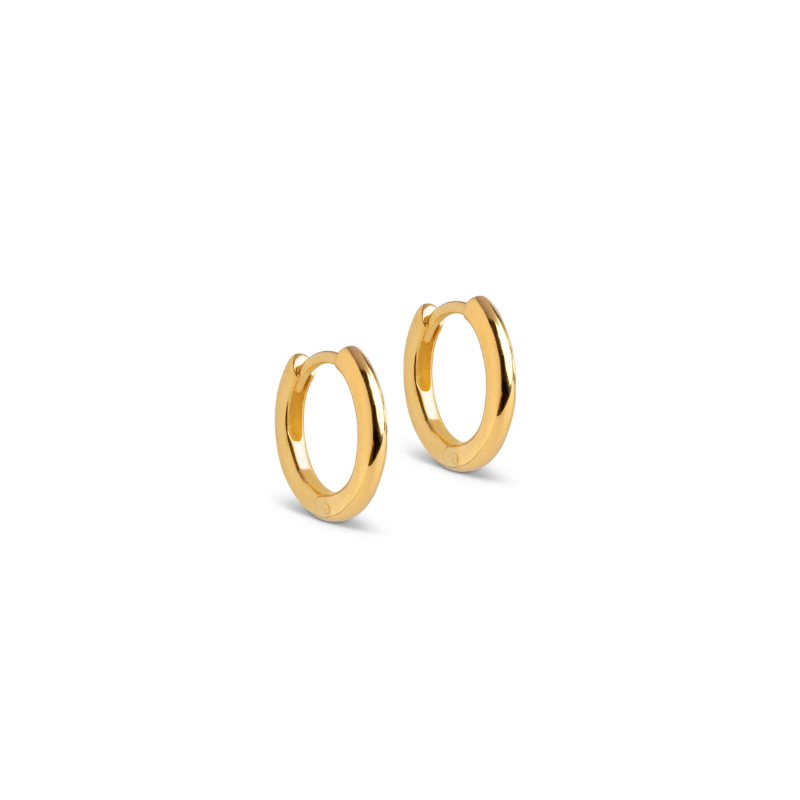 Enamel Hoops Chunky Classic 10mm E249G Gold