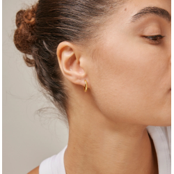 Enamel Hoops Chunky Classic 10mm E249G Gold