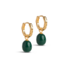 Enamel Hoops Significant Enamel E429G Gold  Petrol Green