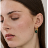 Enamel Hoops Significant Enamel E429G Gold  Petrol Green