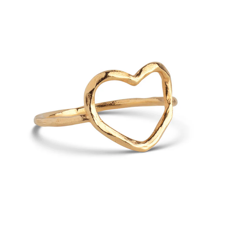 Enamel Ring Organic Heart R87GM Gold