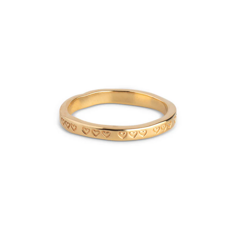 Enamel Ring Heart R95G Gold