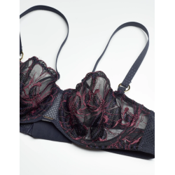 Chantelle Fleurs Signature Full Cup C12Q10 B00 Marine Lurex