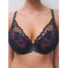 Chantelle Fleurs Plunge T-Shirt Bra C12Q20 B00 Marine Lurex