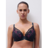 Chantelle Fleurs Plunge T-Shirt Bra C12Q20 B00 Marine Lurex