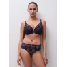 Chantelle Fleurs Plunge T-Shirt Bra C12Q20 B00 Marine Lurex
