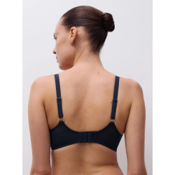 Chantelle Fleurs Plunge T-Shirt Bra C12Q20 B00 Marine Lurex
