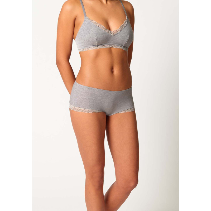 SKINY Boyleg Shorts 2-Pack Cotton 081996 Grey Melange