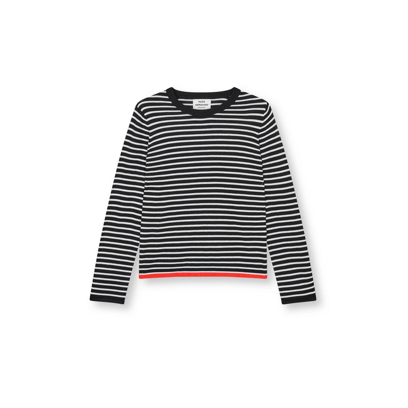 Mads Nørgaard Fine Merino Ivy Knit 205276 Black/Vanilla Ice