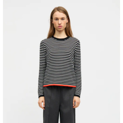 Mads Nørgaard Fine Merino Ivy Knit 205276 Black/Vanilla Ice