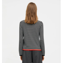 Mads Nørgaard Fine Merino Ivy Knit 205276 Black/Vanilla Ice