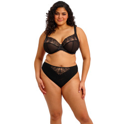 Elomi REJA Brazilian Brief EL303155 Black w. Silver