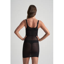 Bye Bra Powermesh Open Bust Dress PWMOBD Black