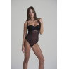 BYE BRA Forming Tulle WYOB Bodysuit Black