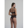 BYE BRA Forming Tulle Mid Waist Thong Black